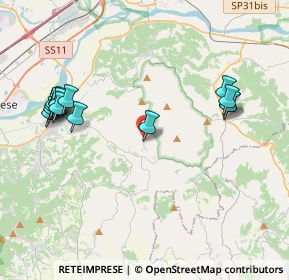 Mappa Via Roma, 10090 Rivalba TO, Italia (4.45214)