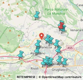 Mappa Via la Cassa, 10044 Pianezza TO, Italia (4.06118)