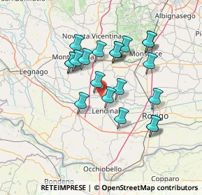 Mappa Via Pradespin, 45026 Lendinara RO, Italia (12.4535)