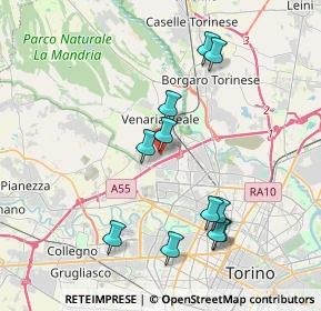 Mappa Via Giovanni Boccaccio, 10078 Venaria Reale TO, Italia (3.85364)