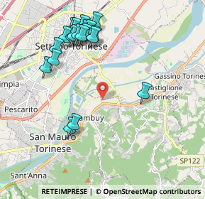 Mappa Strada Pedaggio Vecchio, 10090 San Mauro torinese TO, Italia (2.2455)