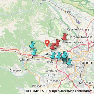 Mappa Via Val della Torre, 10091 Alpignano TO, Italia (6.64083)