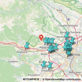 Mappa Via Val della Torre, 10091 Alpignano TO, Italia (9.3945)