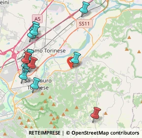 Mappa SS 590, 10090 Castiglione Torinese TO, Italia (4.9225)