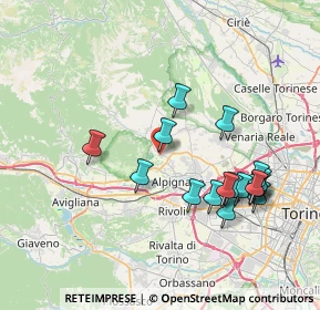 Mappa Via Valdellatorre, 10090 Alpignano TO, Italia (7.71941)