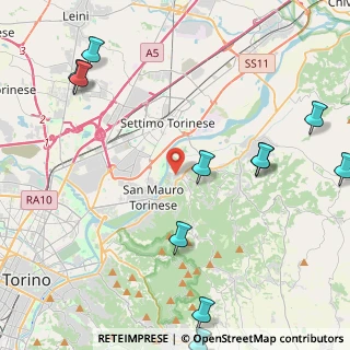 Mappa Via Mezzaluna, 10099 San Mauro Torinese TO, Italia (6.17917)