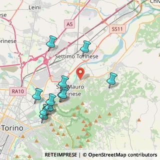 Mappa Via Mezzaluna, 10099 San Mauro Torinese TO, Italia (4.35167)