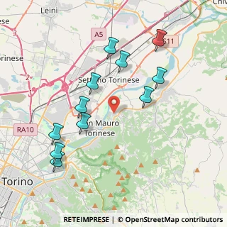 Mappa Via Mezzaluna, 10099 San Mauro Torinese TO, Italia (4.03091)