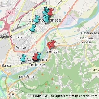 Mappa Via Mezzaluna, 10099 San Mauro Torinese TO, Italia (2.22105)