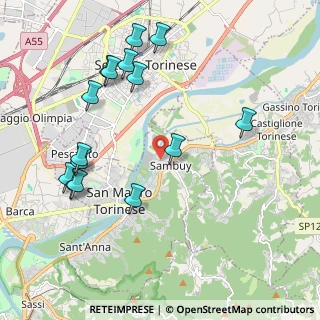 Mappa Via Mezzaluna, 10099 San Mauro Torinese TO, Italia (2.28267)