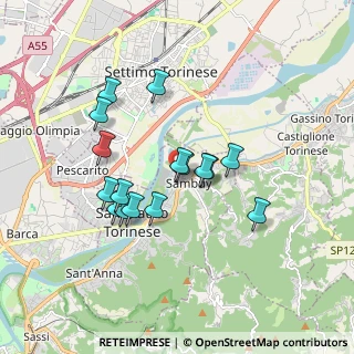 Mappa Via Mezzaluna, 10099 San Mauro Torinese TO, Italia (1.5175)
