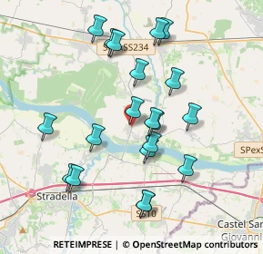 Mappa Via Castagnole, 27010 Spessa PV, Italia (3.708)