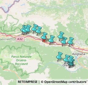 Mappa Via Suisse, 10050 Villar Focchiardo TO, Italia (7.44267)