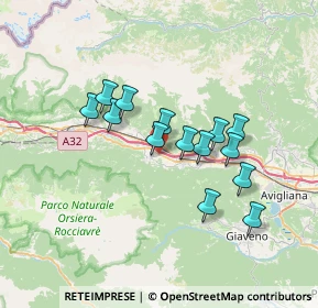 Mappa Via Suisse, 10050 Villar Focchiardo TO, Italia (5.77357)