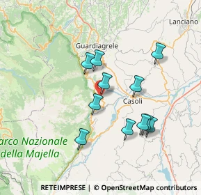 Mappa Via IV Novembre, 66010 Palombaro CH, Italia (6.73545)