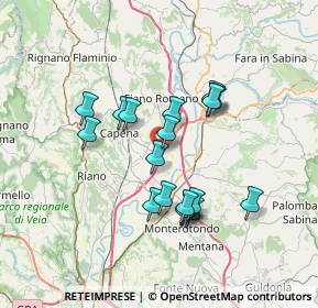 Mappa Via Tiberina Km 16+700, 00060 Capena RM, Italia (6.31333)