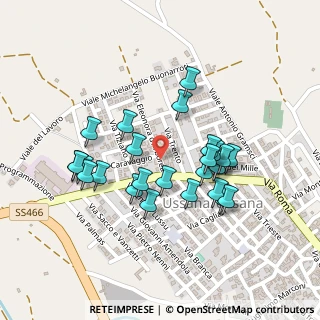 Mappa Via E. D'Arborea, 09020 Ussana CA, Italia (0.22692)