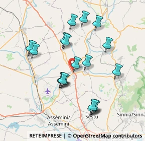 Mappa SS 128 Centrale Sarda, 09023 Monastir CA, Italia (8.081)
