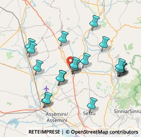 Mappa SS 128 Centrale Sarda, 09023 Monastir CA, Italia (8.286)