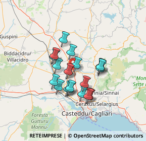 Mappa Località Sant'Angelo, 09023 Monastir CA, Italia (10.933)