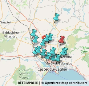 Mappa Zona Industriale, 09023 Monastir CA, Italia (12.372)