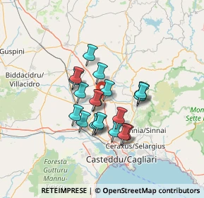 Mappa Zona Industriale, 09023 Monastir CA, Italia (10.9655)