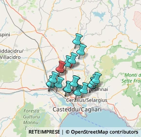 Mappa Via Municipio, 09020 Ussana CA, Italia (11.4895)