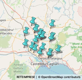 Mappa Via Municipio, 09020 Ussana CA, Italia (9.933)