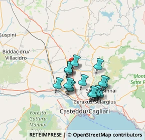 Mappa Via Nuraminis, 09023 Monastir CA, Italia (12.59111)