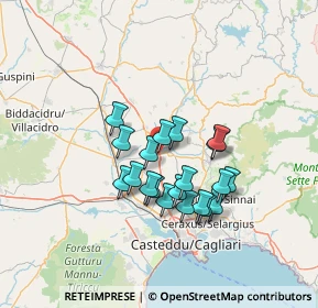 Mappa Via Nuraminis, 09023 Monastir CA, Italia (11.879)