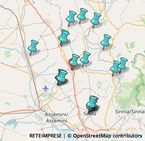 Mappa Via Nuraminis, 09023 Monastir CA, Italia (8.0235)