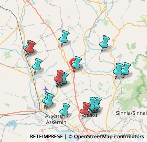 Mappa Via Cannas, 09023 Monastir CA, Italia (8.9135)