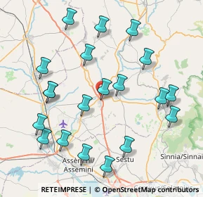 Mappa Via Cannas, 09023 Monastir CA, Italia (9.586)