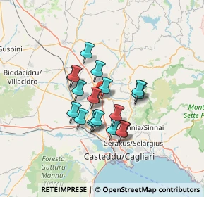 Mappa Via Cannas, 09023 Monastir CA, Italia (10.7715)