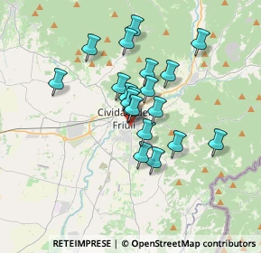 Mappa Via Parini, 33043 Cividale del Friuli UD, Italia (2.596)