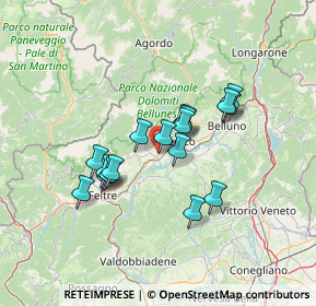 Mappa Via Arnè, 32035 Santa Giustina BL, Italia (10.69353)