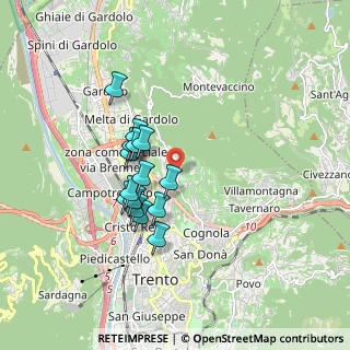 Mappa Via alla Formigheta, 38100 Trento TN, Italia (1.40667)
