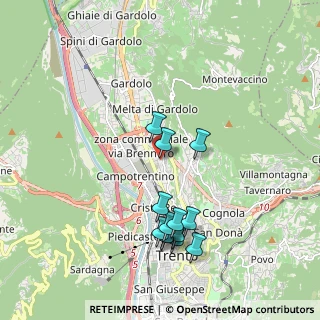 Mappa Via Antonio Pranzelores, 38100 Trento TN, Italia (1.89385)
