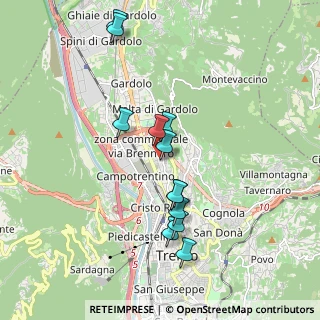 Mappa Via Antonio Pranzelores, 38100 Trento TN, Italia (1.7375)