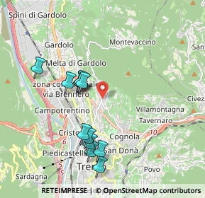 Mappa Via don Leone Serafini, 38121 Martignano TN, Italia (1.81667)