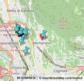 Mappa Via don Leone Serafini, 38121 Martignano TN, Italia (1.014)