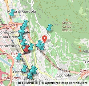 Mappa Via don Leone Serafini, 38121 Martignano TN, Italia (1.1425)