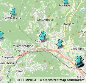 Mappa Via Milana, 38045 Civezzano TN, Italia (3.2505)