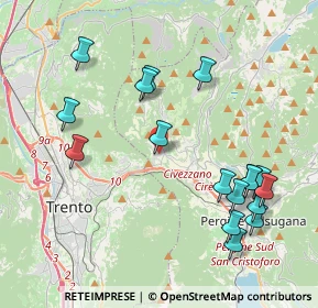 Mappa Via Milana, 38045 Civezzano TN, Italia (4.42588)