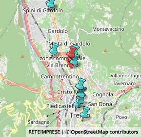 Mappa Via Gemma De Gresti, 38121 Trento TN, Italia (1.7375)