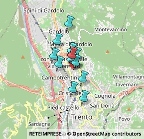 Mappa Via Gemma De Gresti, 38121 Trento TN, Italia (0.84267)