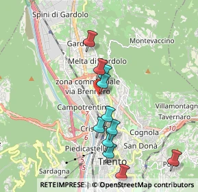 Mappa Via Gemma De Gresti, 38121 Trento TN, Italia (1.81364)