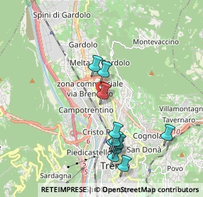 Mappa Via Gemma De Gresti, 38121 Trento TN, Italia (1.89)