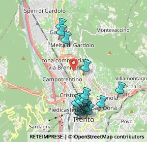 Mappa Via Gemma De Gresti, 38121 Trento TN, Italia (2.122)