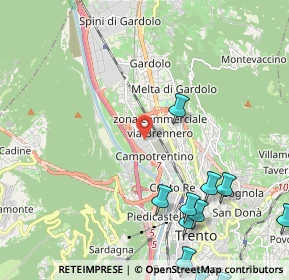 Mappa Via Don Lorenzo Guetti, 38100 Trento TN, Italia (3.02)